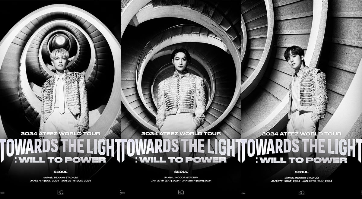 ATEEZ drop intense individual posters for their 2024 world tour, 'Towards the Light : Will to Power' | allkpop